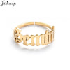 Stainless Steel 12 Constellation Letter Letter Ring