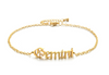 New product retro twelve constellation anklet real gold plating clavicle chain stainless steel anklet female