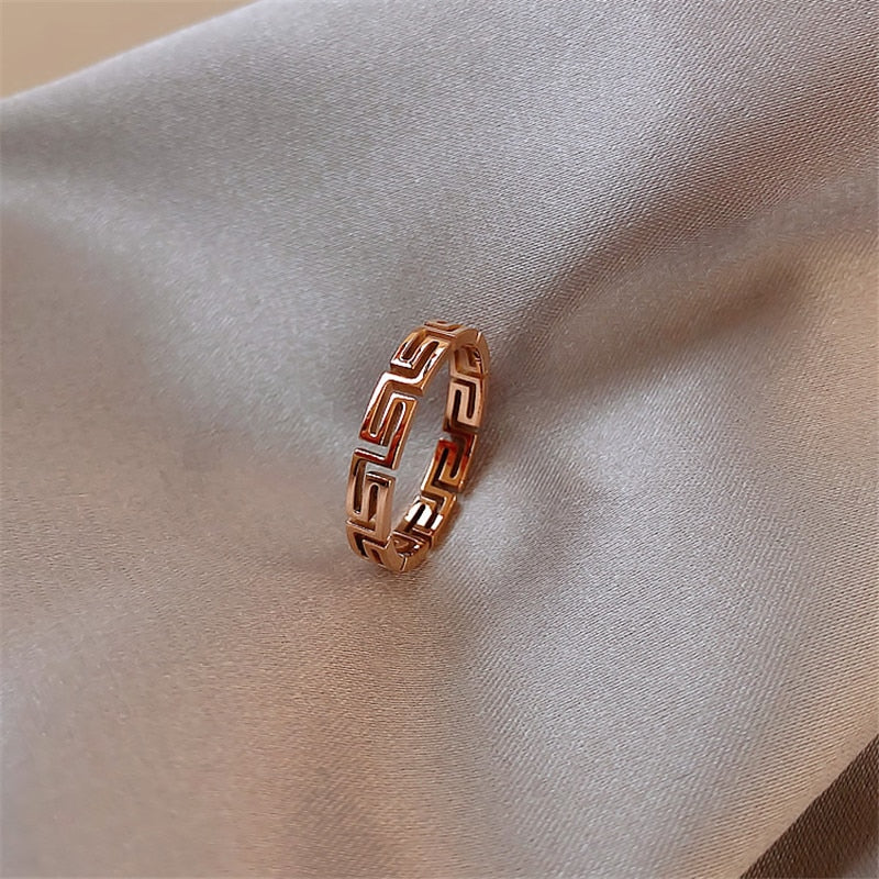 Titanium Rose Gold Rings