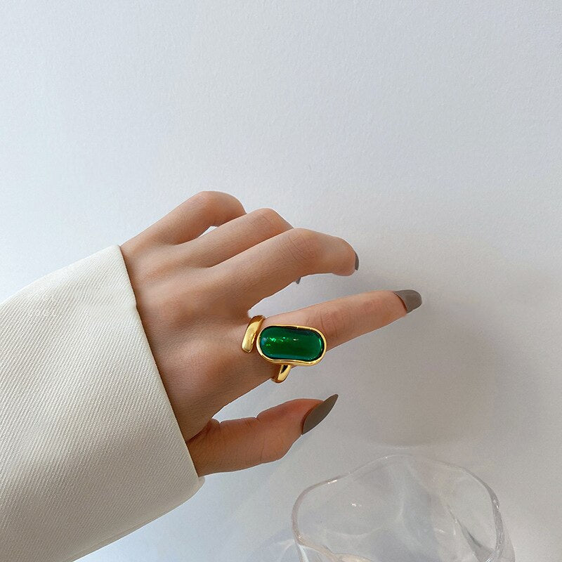 Luxury Green Gem Rings