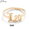 Stainless Steel 12 Constellation Letter Letter Ring