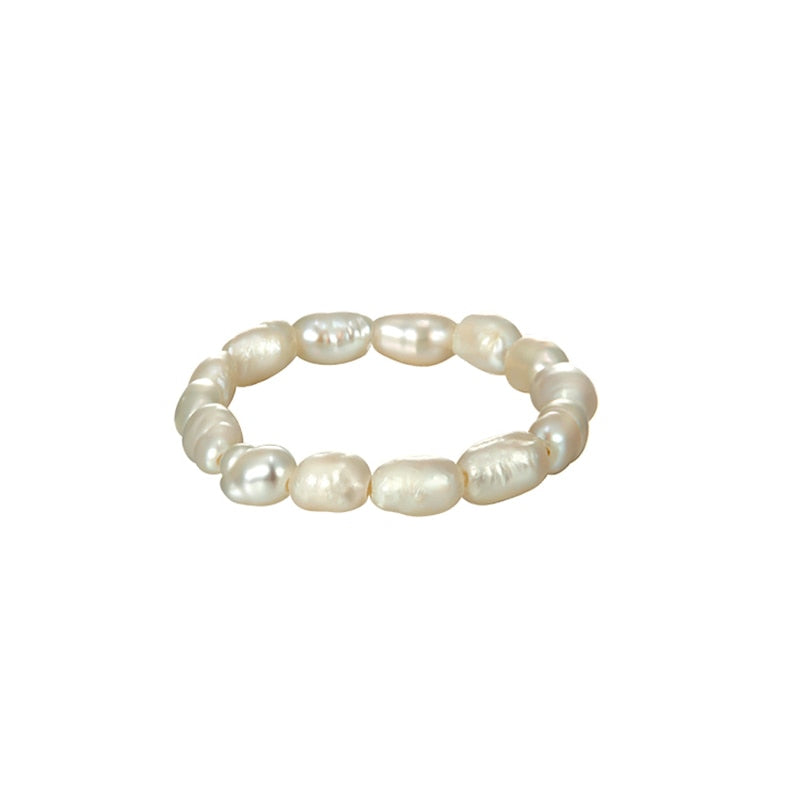 Natural Freshwater Pearl Geometric Rings for Women