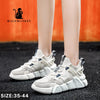 Women Chunky Sneakers Platform 2021 Fashion Spring Breathable Comfort Running Casual Couple Sport  Shoes White Plus Size 35-44