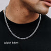 Rope Cuban Chain Necklace Men Fashion Stainless Steel Choker Link Chain Necklace For Men