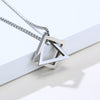 Popular Men Necklace,Interlocking Square Triangle Male Pendant,Stainless Steel Modern Trendy Geometric Necklaces,Hipster Jewelry