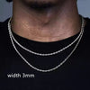 Rope Cuban Chain Necklace Men Fashion Stainless Steel Choker Link Chain Necklace For Men