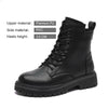 Winter Women Ankle Boots Black Leather 2021 Fashion Autumn Warm Fur Motorcycle Non-slip Waterproof Female Platform Boots Shoes