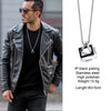 Popular Men Necklace,Interlocking Square Triangle Male Pendant,Stainless Steel Modern Trendy Geometric Necklaces,Hipster Jewelry