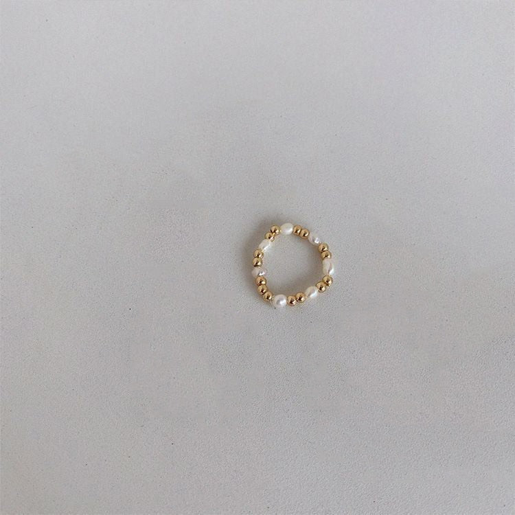 Natural Freshwater Pearl Geometric Rings for Women