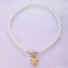 Tocona Luxury Pearl Heart Choker Necklace